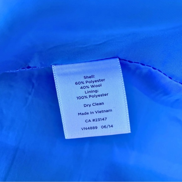 Talbots Wool Plaid Mini Skirt Faux Zipper Detail Blue Grey Size 18 Career Grunge - Picture 7 of 8